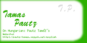 tamas pautz business card